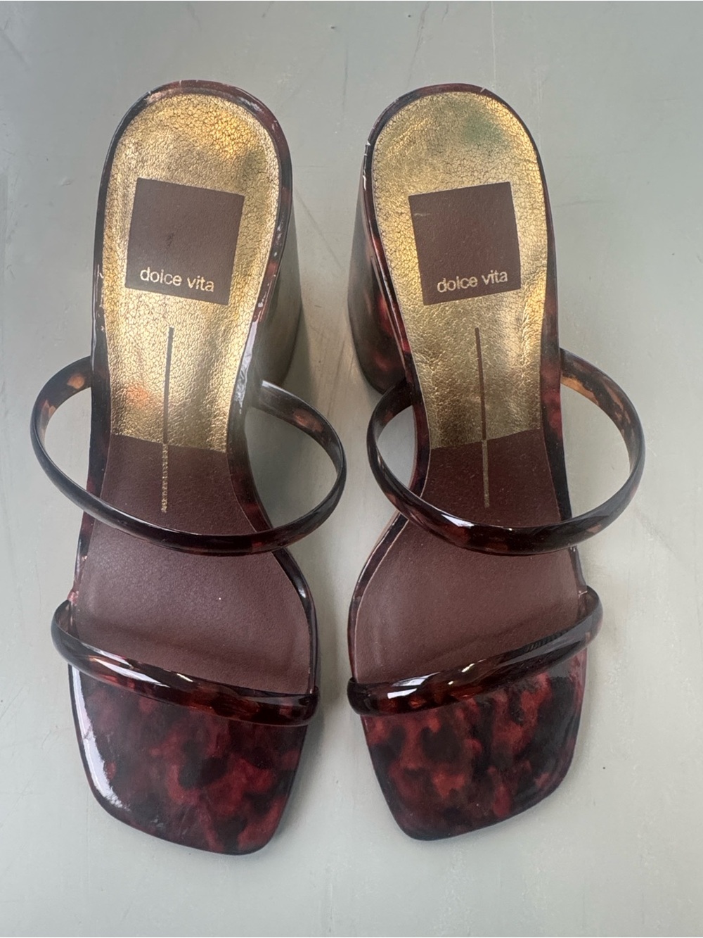 Dolce Vita Tortoise Strappy Slip on Sandal